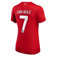Camiseta Liverpool Luis Diaz #7 Primera Equipación Replica 2023-24 para mujer mangas cortas